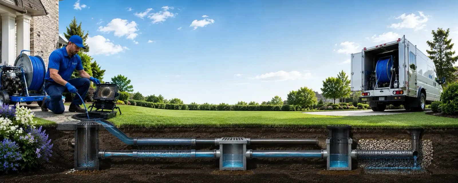 Outdoor drain cleaning information for Maywood, CA